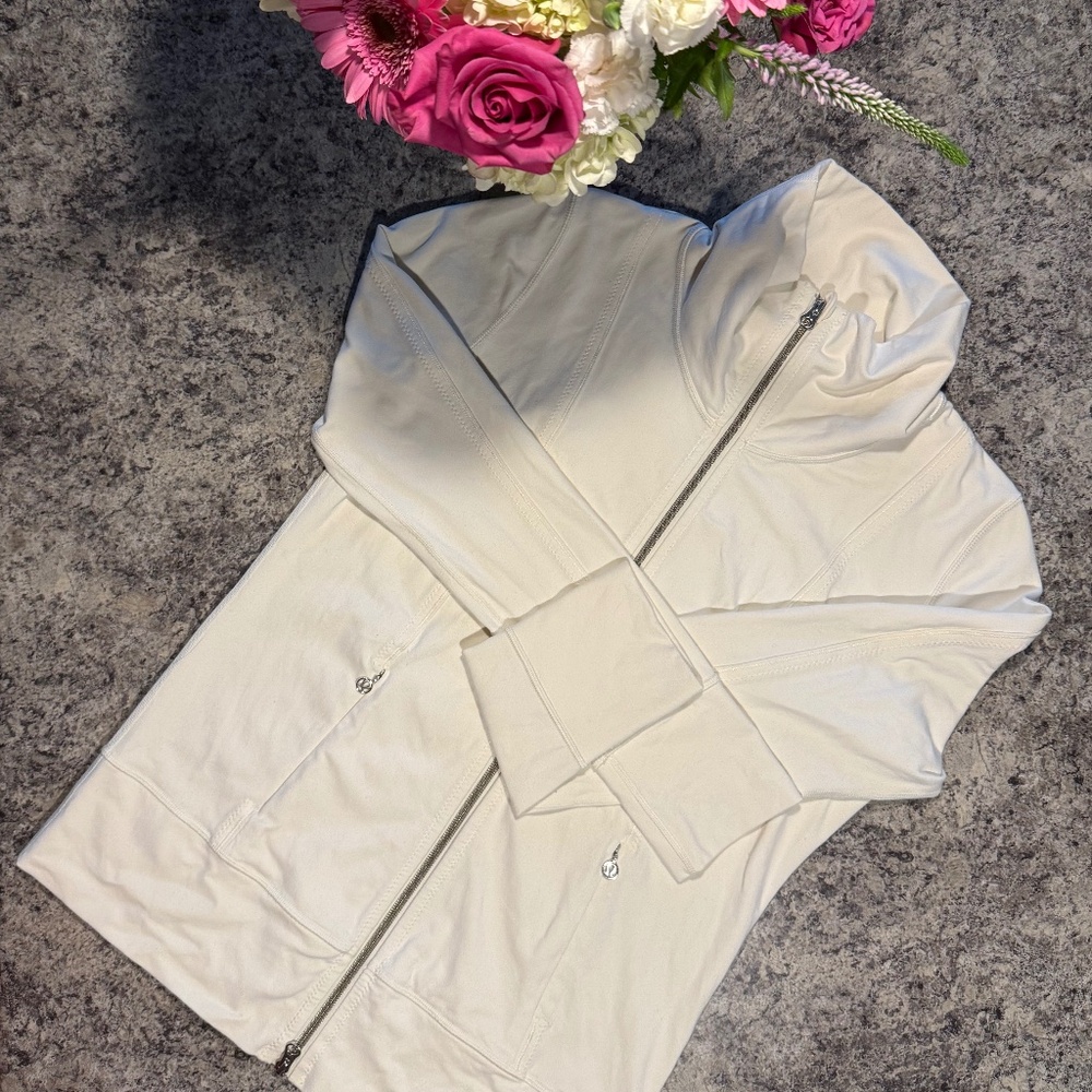 Cream LuluLemon Zip Up Size 10
